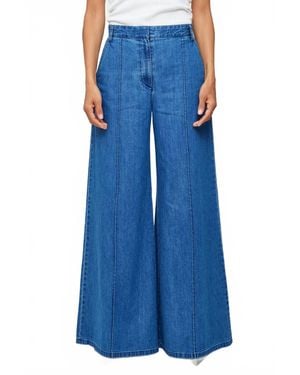 Moussy Denim Tack Wide Leg Pant - Blue