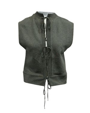 Alexander Wang T By Tie Front Sweater Vest - Green