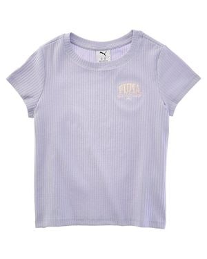 PUMA Ribbed T-Shirt - Purple