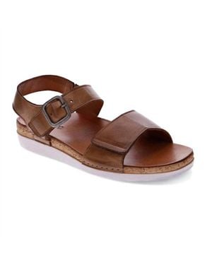 Revere Georgia Back Strap Sandal - Brown