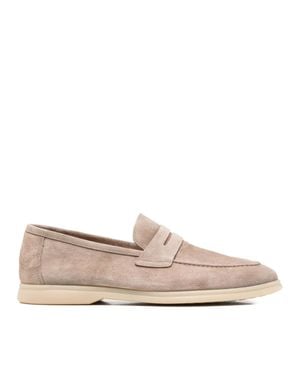 Alberto Gozzi Penny Strap Suede Loafers - Pink