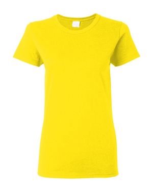 Gildan Ladies/ Heavy Cotton Missy Fit Short Sleeve T-Shirt - Yellow