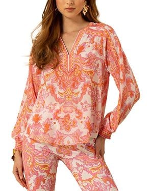 Hale Bob Silk Chaya Blouse - Red