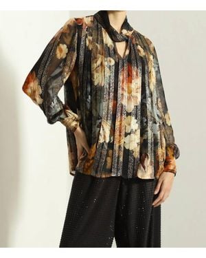 Ranna Gill Floral Top - Black