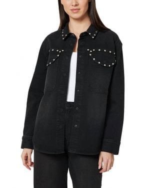 Habitual Denim Jacket With Studs - Black