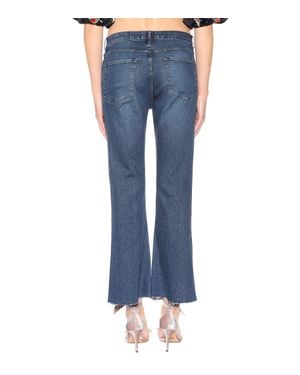 3x1 3 X 1 W25 Midway Extreme Cropped Jeans Fringed Edges - Blue
