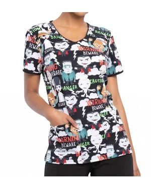 CHEROKEE V-Neck Scrub Top - Blue