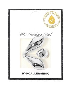 Fashnzfab Secret Box_Stainless Steel Abstract Wrap Ring - White