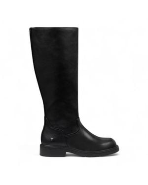 Windsor Smith Faux Leather Knee High Tall Boots - Black