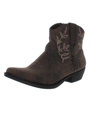 American Rag Dolly Faux Leather Booties Ankle Boots - Black