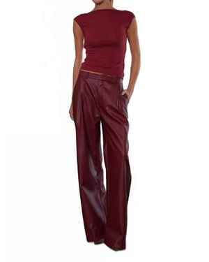 Parentesi Milo Faux Leather Pant - Red