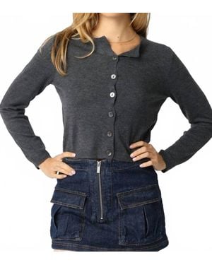Olivaceous Rhodes Knit Cardigan - Gray