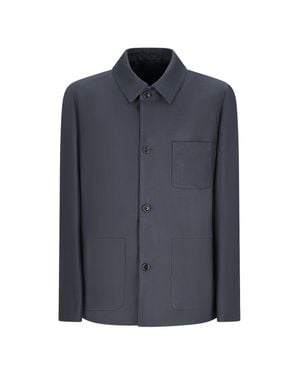 Lardini Casual Patch Pockets Shirt - Blue