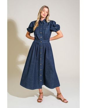 TRUEDAMES Get The Look Denim Midi Dress - Blue