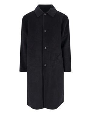 BERNER KUHL Single-Breasted Wool Coat - Black