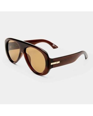 Le Specs Dream Boat Aviator Sunglasses - Brown