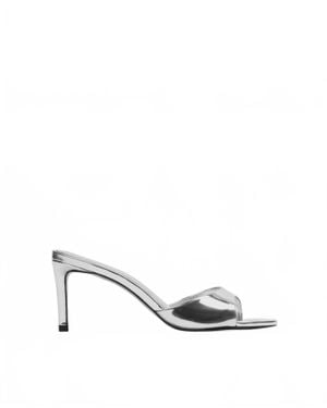 Black Suede Studio Freddie Sandal - White
