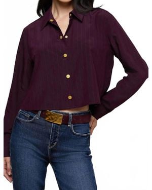 L'Agence Cosette Pinstriped Shirt - Purple