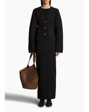 KHAITE Scarlet Cashmere Cardigan - Black