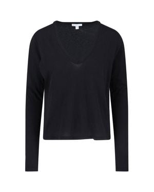 James Perse V-Neck T-Shirt - Blue