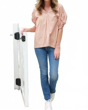 Brooke Wright Kimono Pleat Tunic - Blue