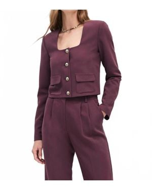 FAVORITE DAUGHTER Laura Cropped Jacket - Purple