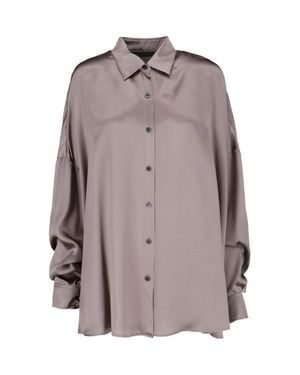 Dries Van Noten Taupe Loose-Fitting Classic Collar Shirt - Brown