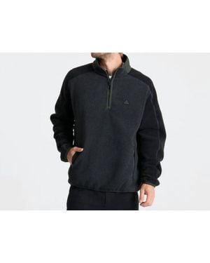 Roark Campover Fleece Mock Neck Jacket - Black