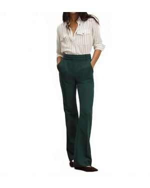 Veronica Beard Melvin Flared Pants - Green
