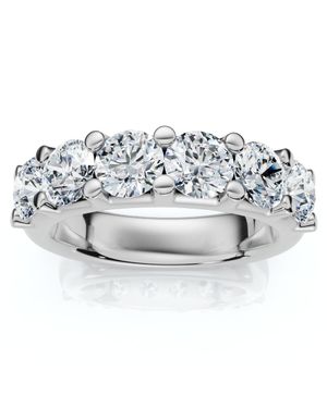 Pompeii3 Certified 1 1/2Ct Diamond Bezel With Accent Engagement Ring 14K Lab Grown - Metallic