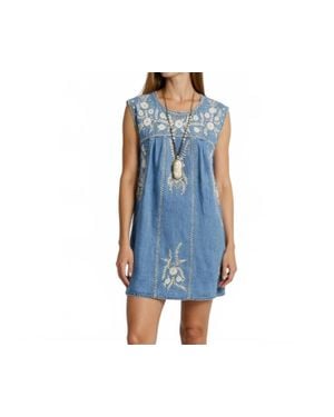MAISON HOTEL Arizona Sylvie Short Denim Dress - Blue