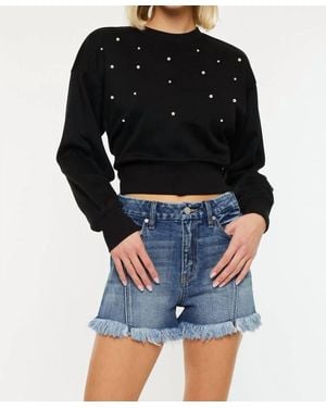 Kancan Drift Away Denim Short - Black