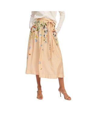 En Saison Carrera Midi Skirt - Natural