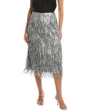 Rag & Bone Billie Sequin Midi Skirt - Gray