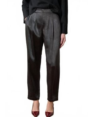 Lilla P Satin Fly Front Pants - Black
