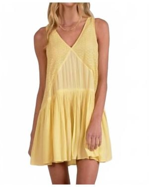 Elan Sleeveless Mini Dress - Yellow