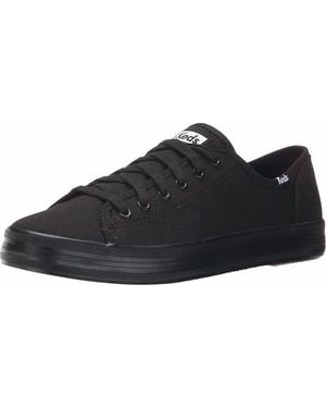 Keds Kickstart Canvas Lace-Up Sneakers - Black