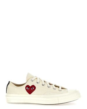 Comme des Garçons Canvas Low-Top Sneakers - White
