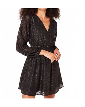 Apricot Animal Lurex Jacquard Dress - Black
