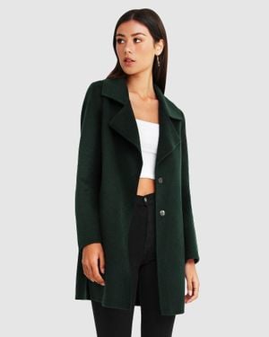Belle & Bloom Ex-Boyfriend Wool Blend Oversized Jacket - Green