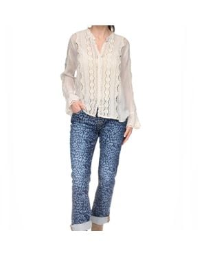 Johnny Was Inessa Slip Shirt - Blue