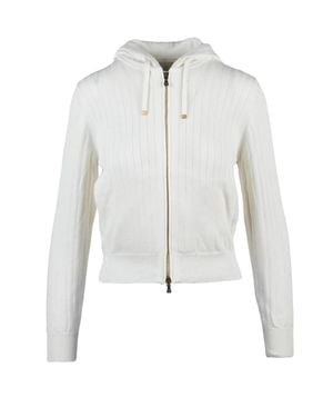 Eleventy Cotton Cropped Sweatshirt - White