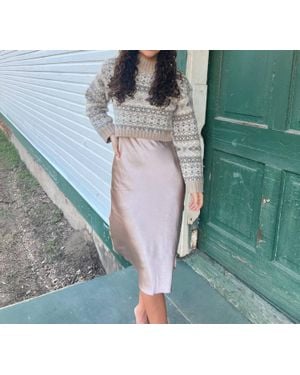 Design History Lou Sweater Dress Set - Green