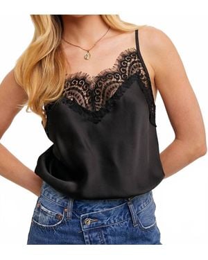Bluivy Sylvie Silky Lace Trim Camisole - Black