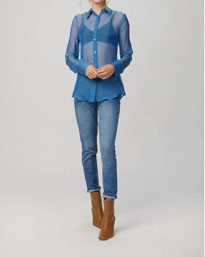 Georgia Alice Chiffon Slim Shirt - Blue