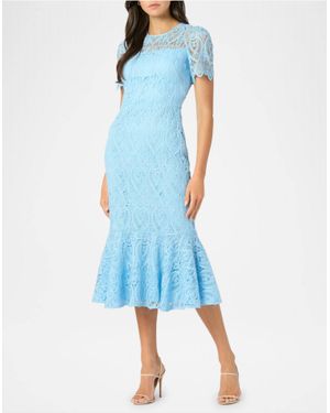 Shoshanna Darcy Midi Dress - Blue