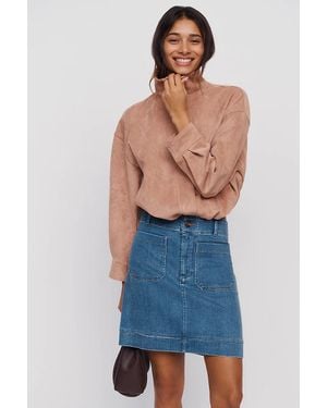 Maeve Colette Denim Skirt - Blue