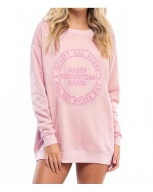 BRUNETTE the Label Uplift All Babes Crewneck Sweatshirt - Pink