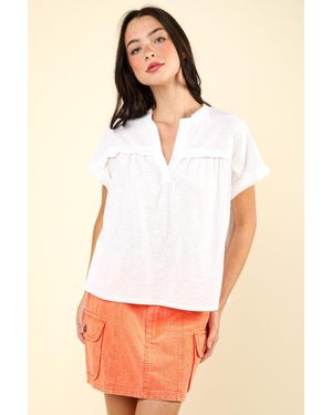 TRUEDAMES Very J Nochted Short Sleeve Washed T-Shirt - White