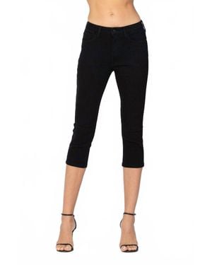 Judy Blue Mid-Rise Skinny Capri - Black